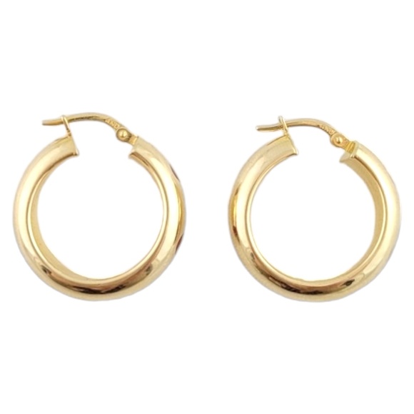 14K Yellow Gold Hoop Earrings #15869 - Picture 1 of 9